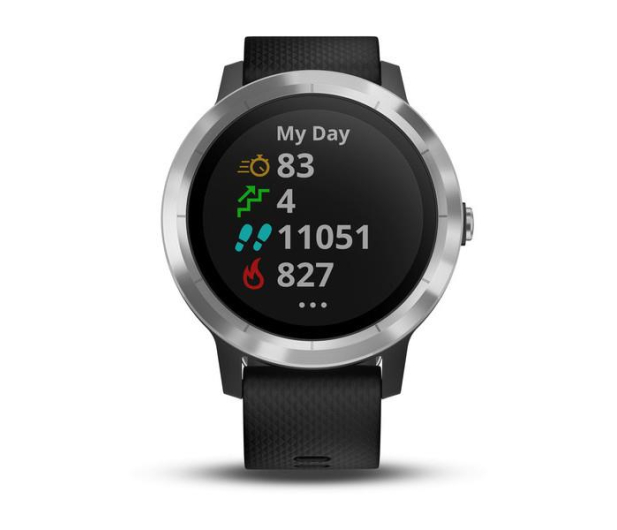 Garmin Vivoactive 3 Srebrny z Czarnym Paskiem - 381619 - zdjęcie 3